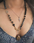Black Agate Rosary Necklace