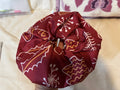 Holiday Wreath Scrunchies - Ruby