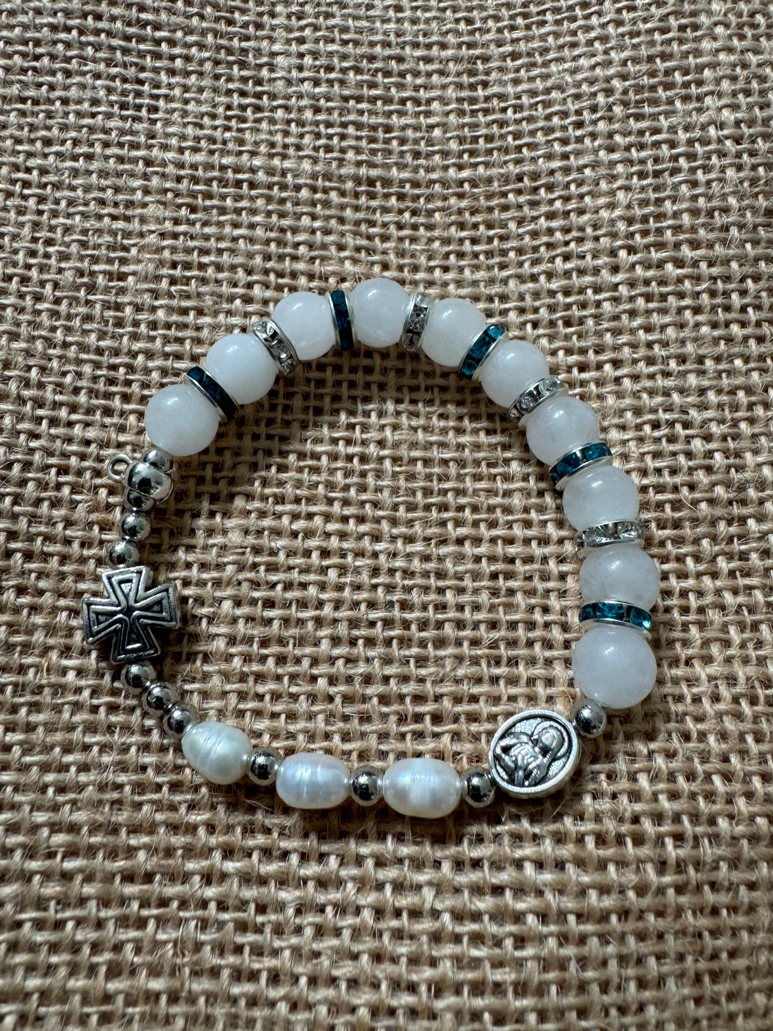 Made-To-Order Natural Gemstone Rosary Bracelet