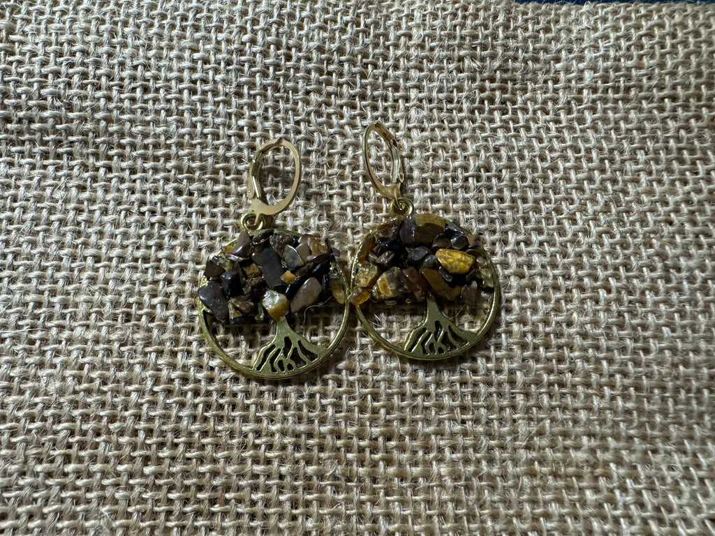 Gold Tree of Life Earrings