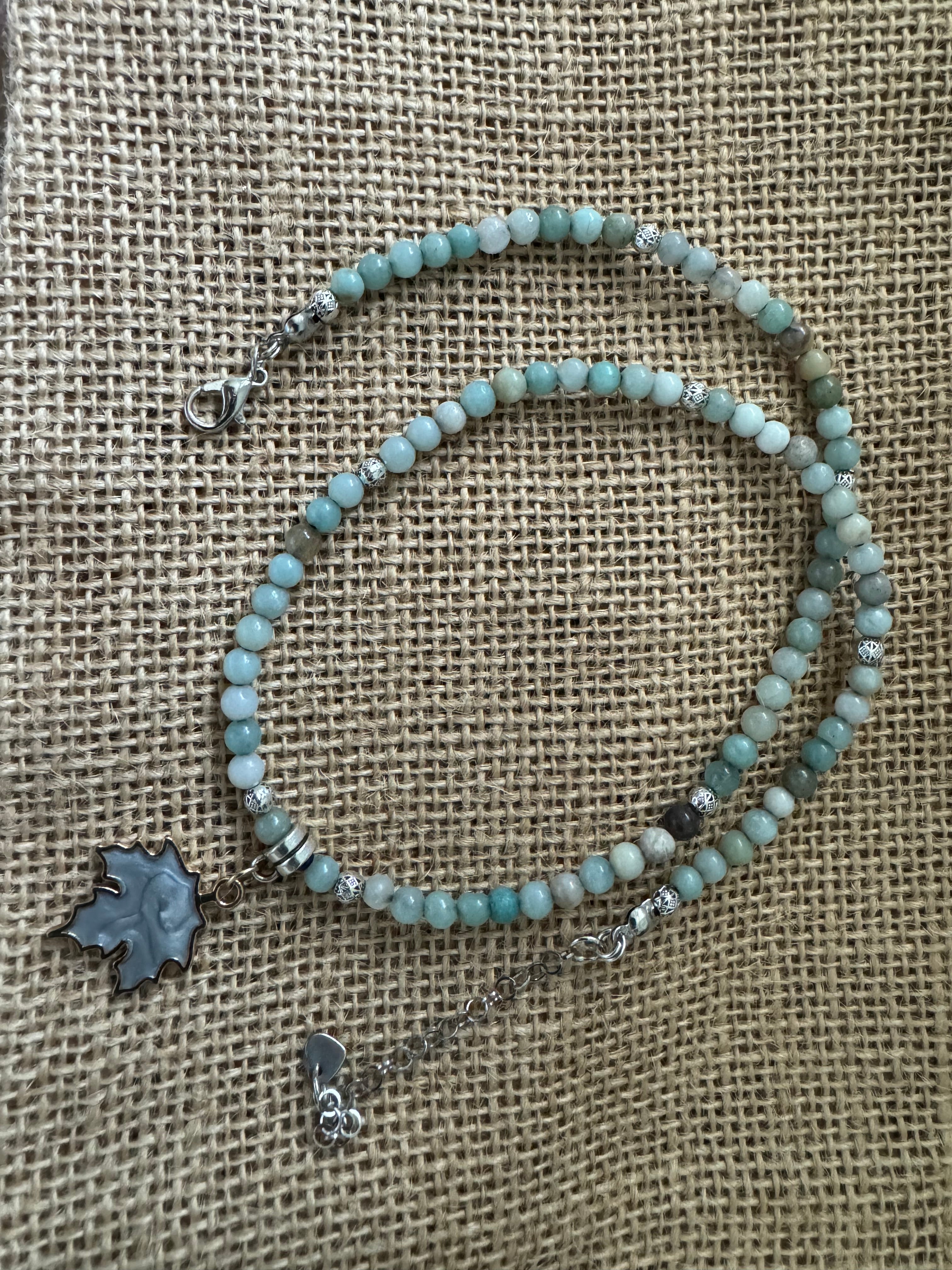 The Amazonite Maple Leaf Necklace