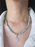The Amazonite Maple Leaf Necklace