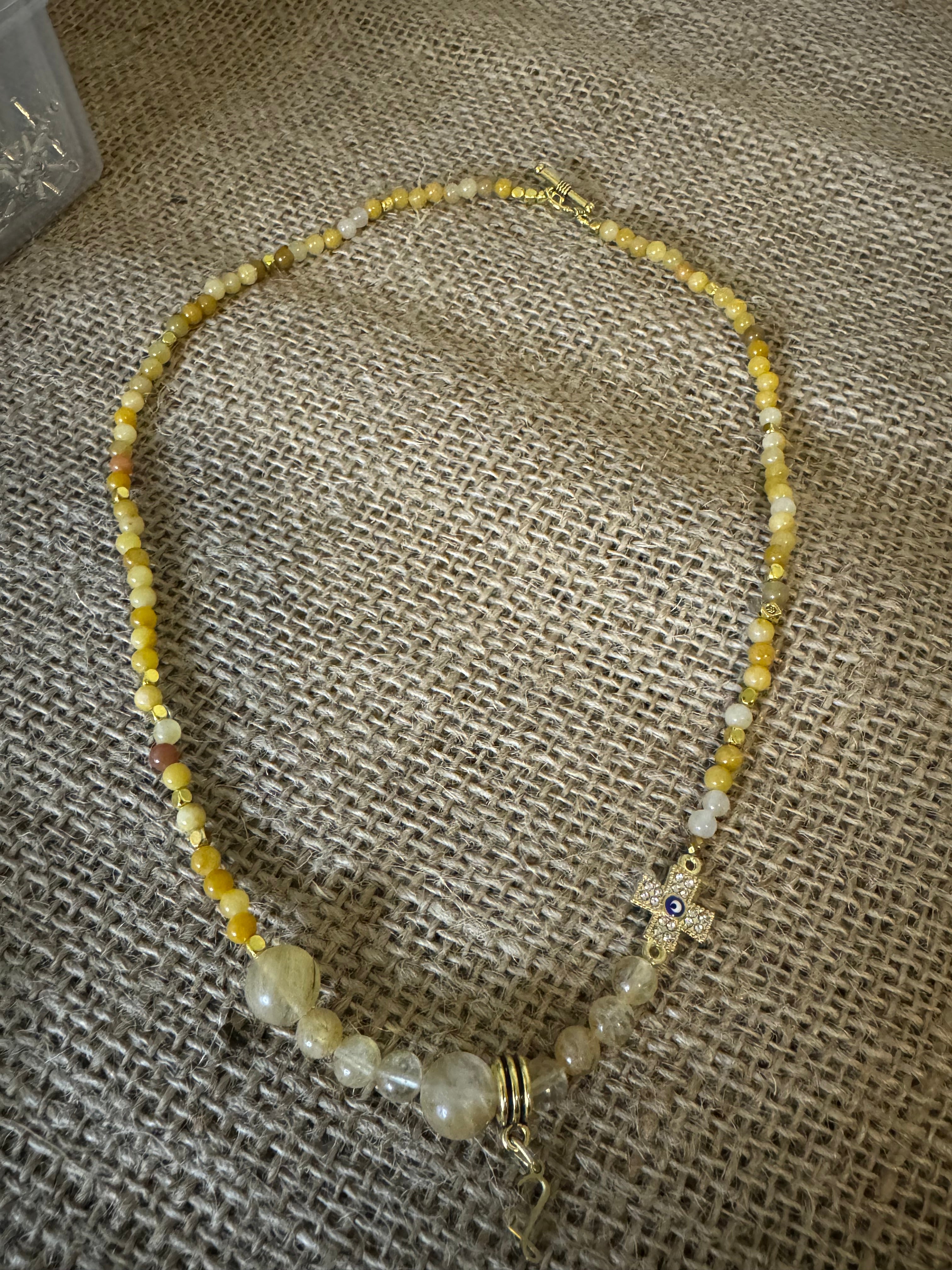 Citrine Beaded Necklace
