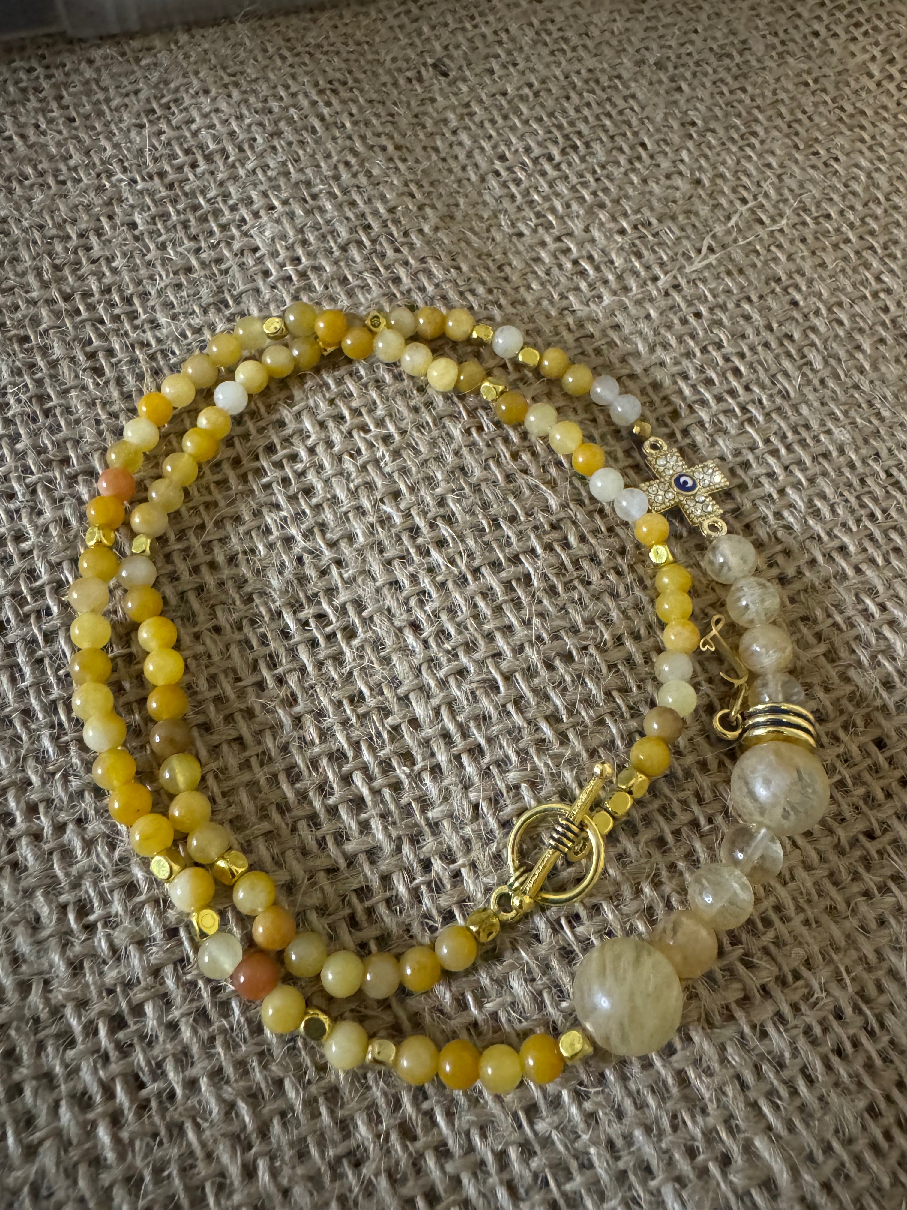 Citrine Beaded Necklace
