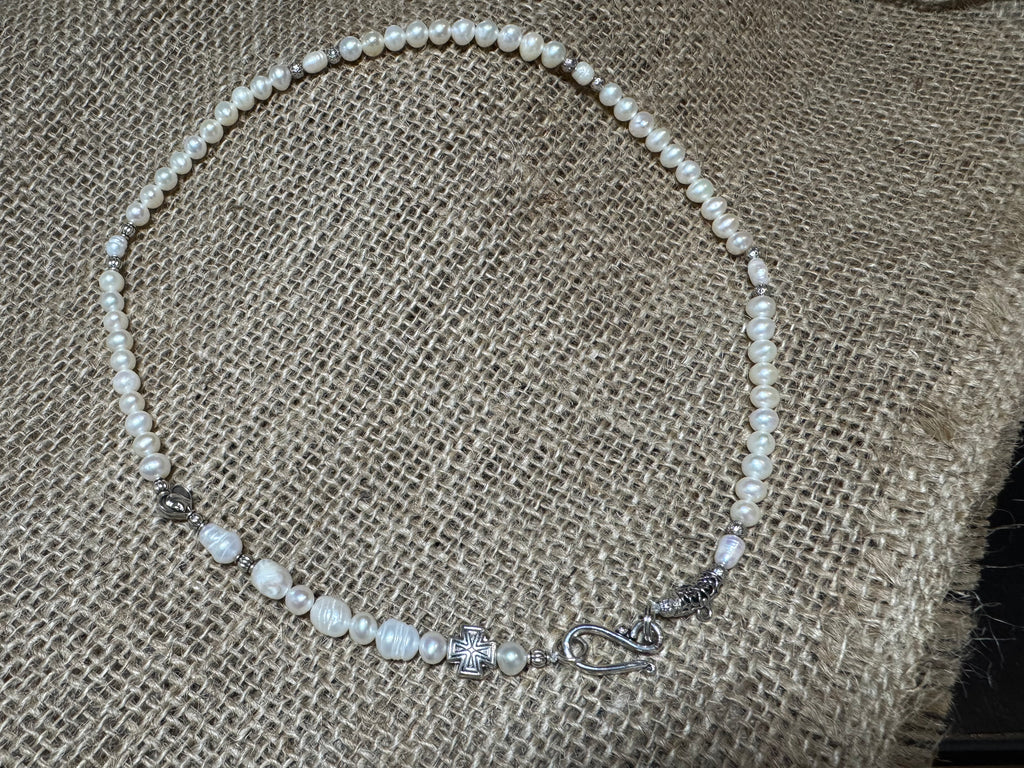 Freshwater Pearl Rosary Necklace