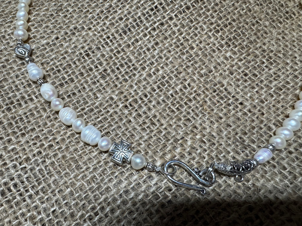 Freshwater Pearl Rosary Necklace