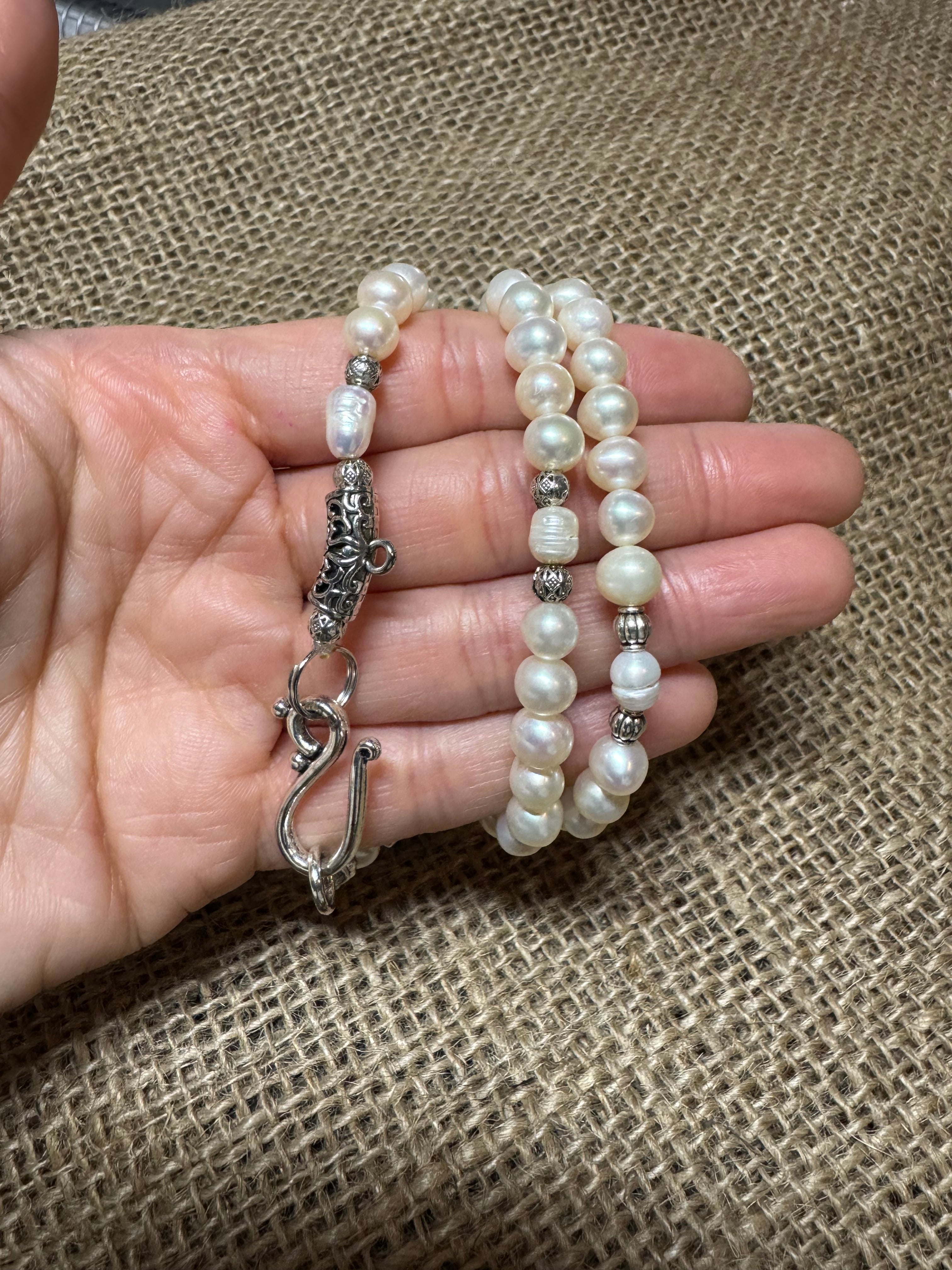 Freshwater Pearl Rosary Necklace