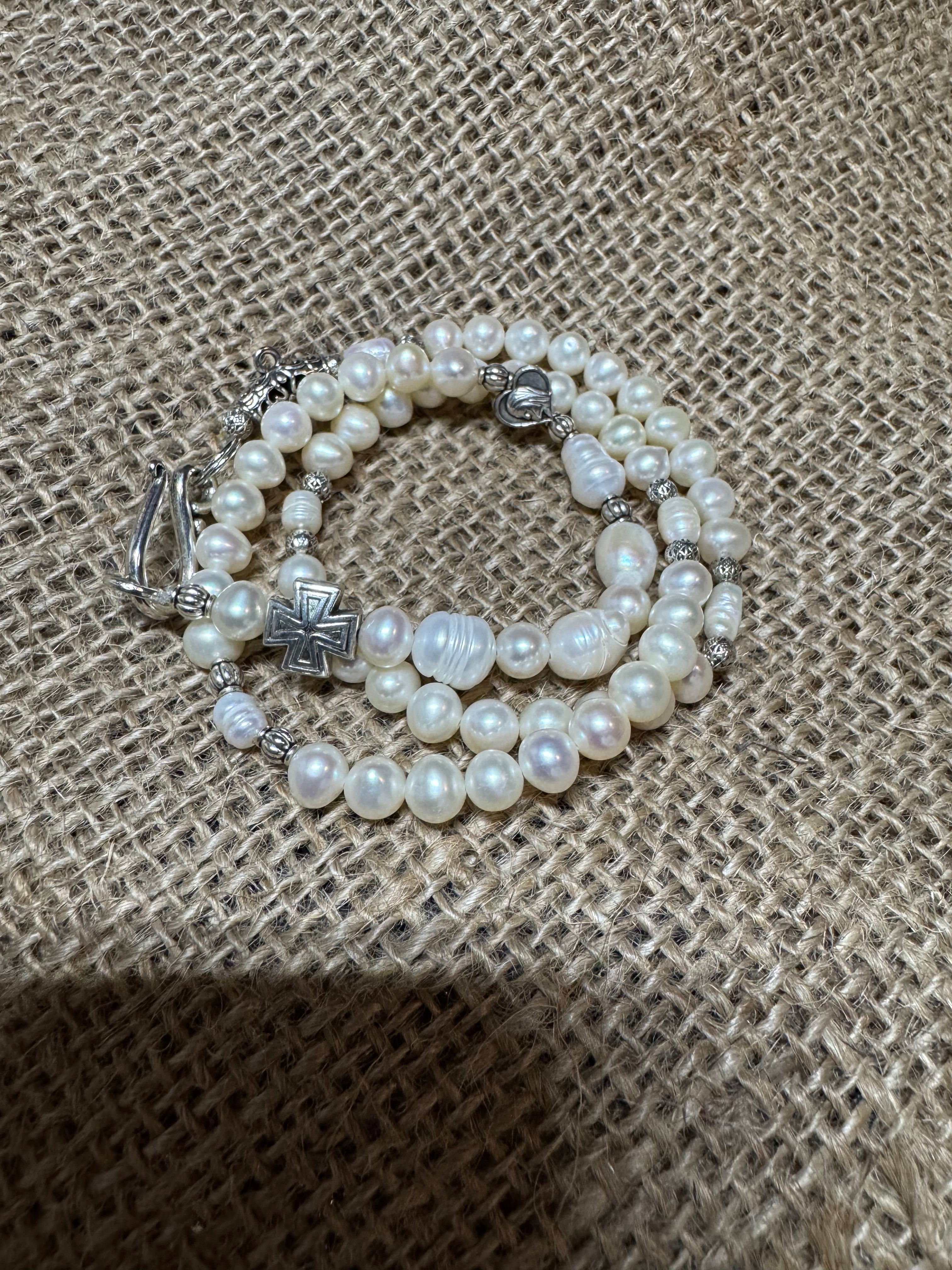 Freshwater Pearl Rosary Necklace