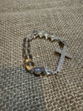 Pure White Crystal Rosary Bracelet