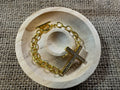 Gold Crystal Cross Bracelet