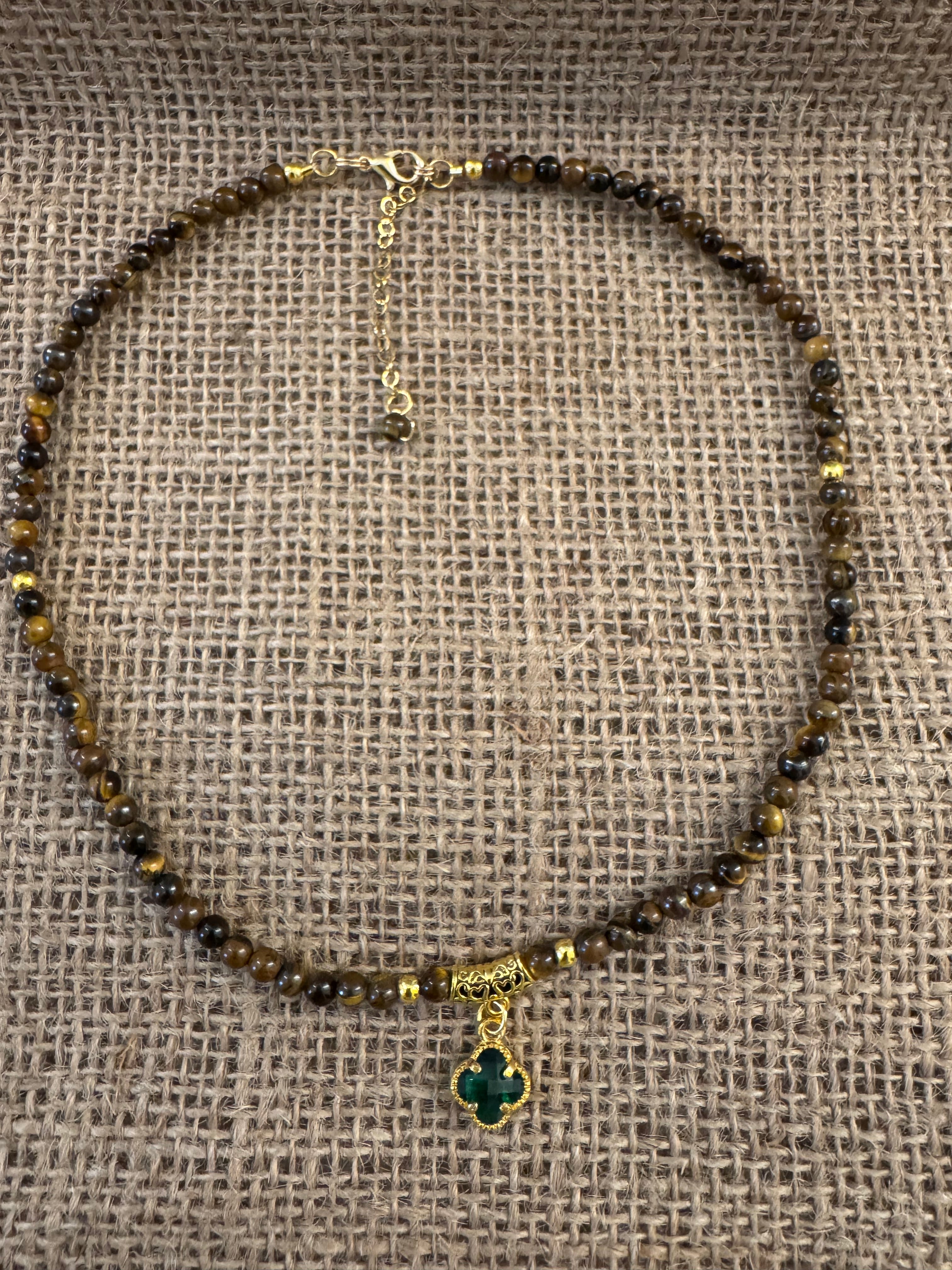 The Tiger's Eye Clover Necklace