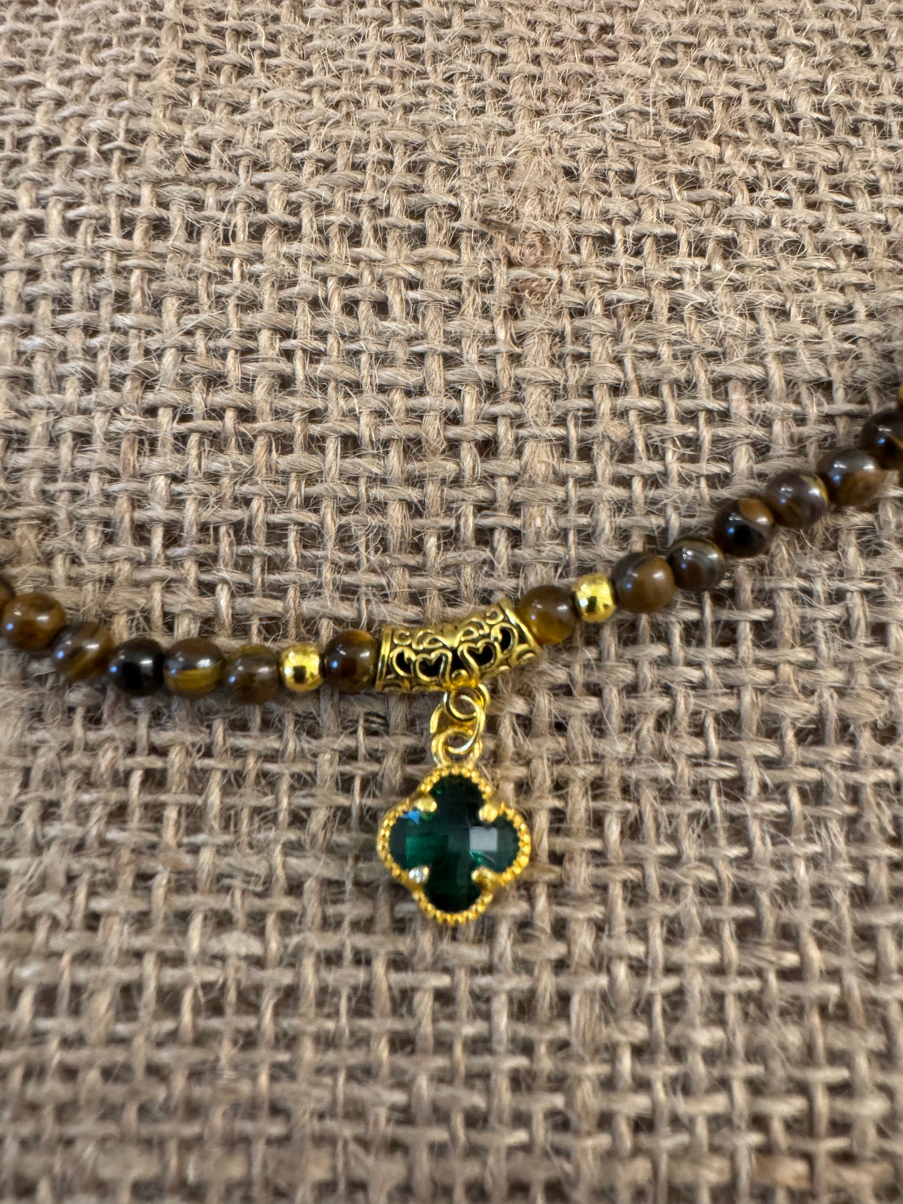 The Tiger's Eye Clover Necklace