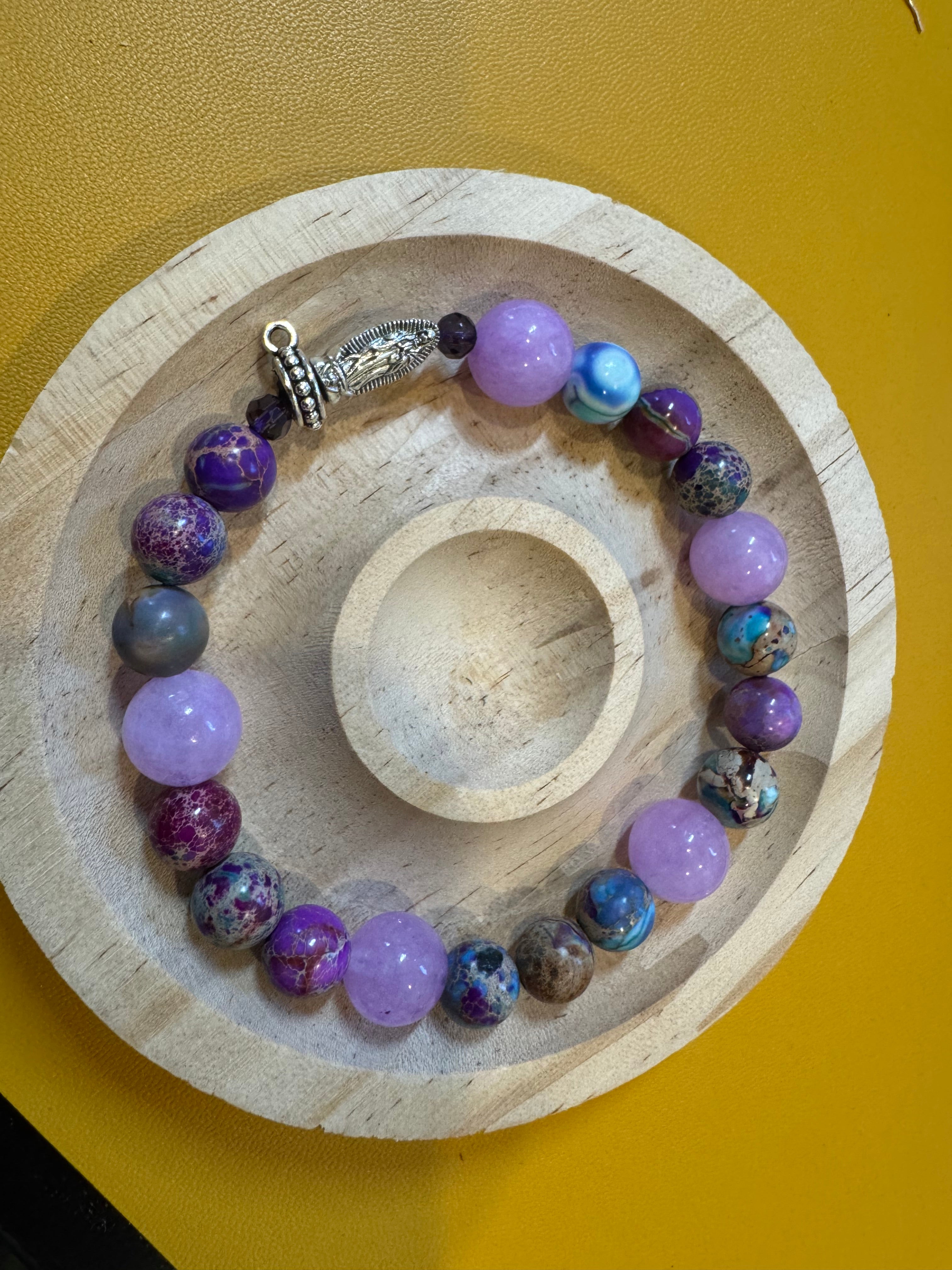 Made-To-Order Natural Gemstone Rosary Bracelet