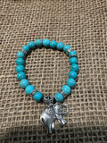 Fortune Elephant Turquoise Bracelet