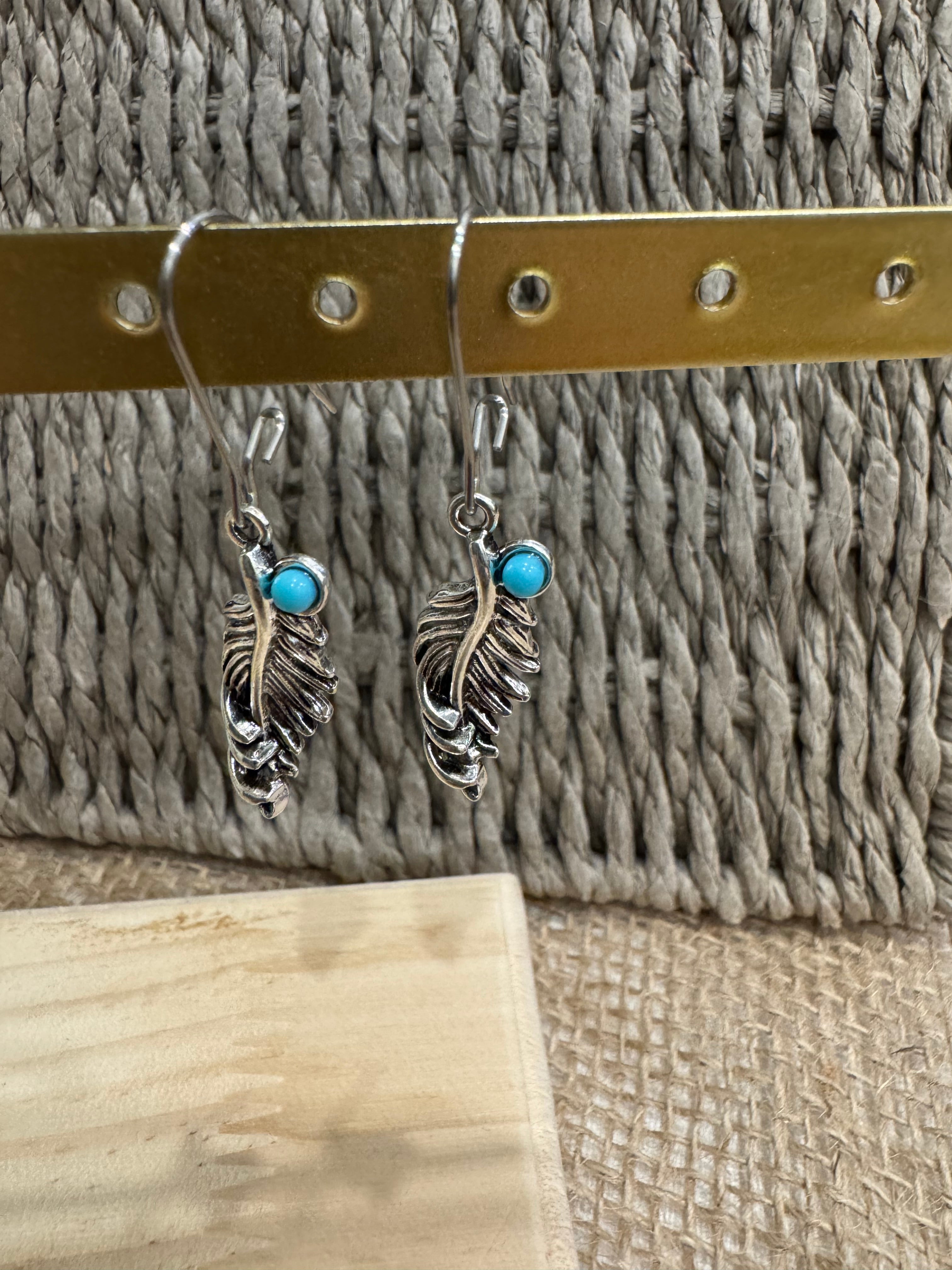 The Silver Feather Earrings