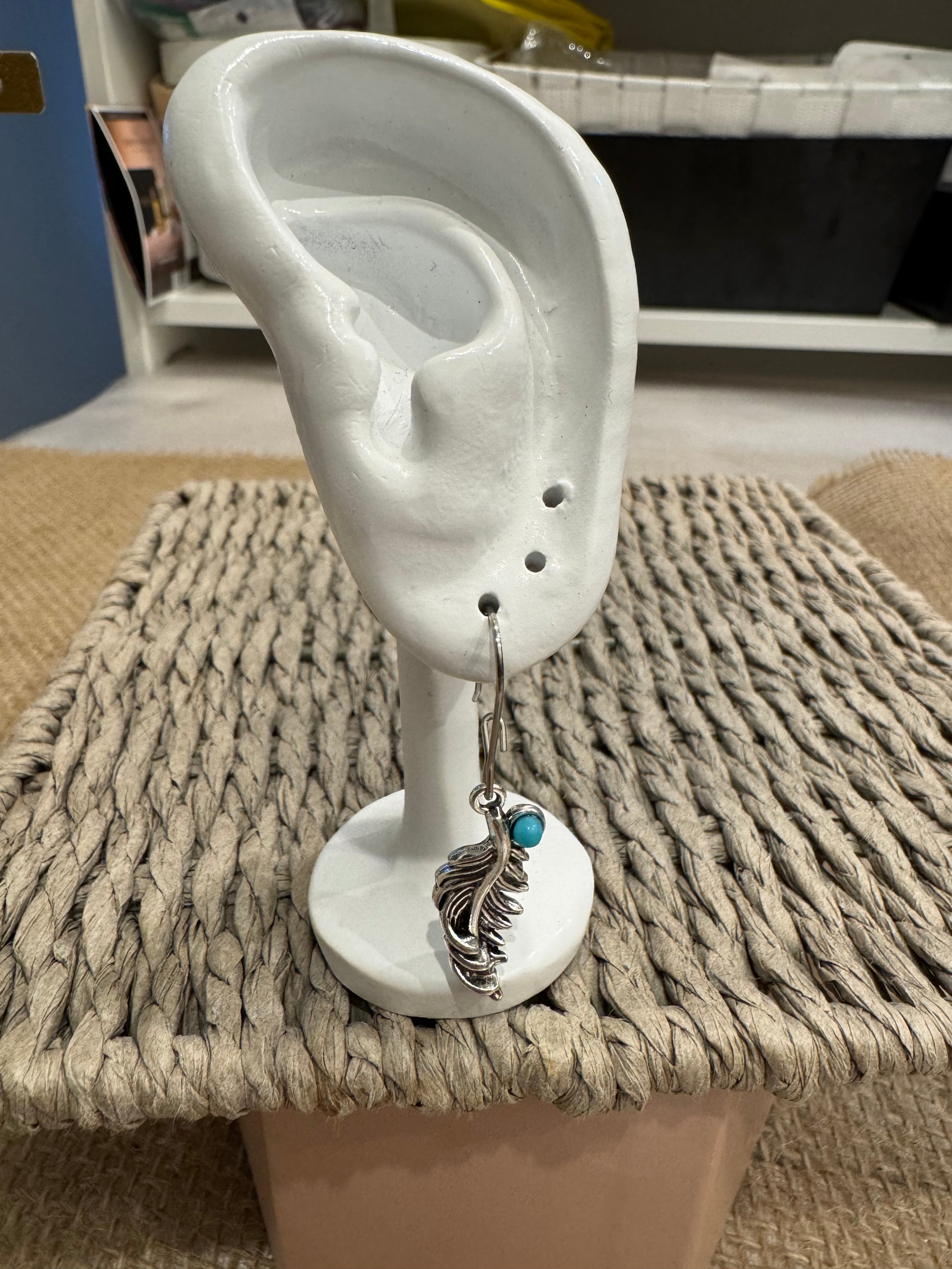 The Silver Feather Earrings