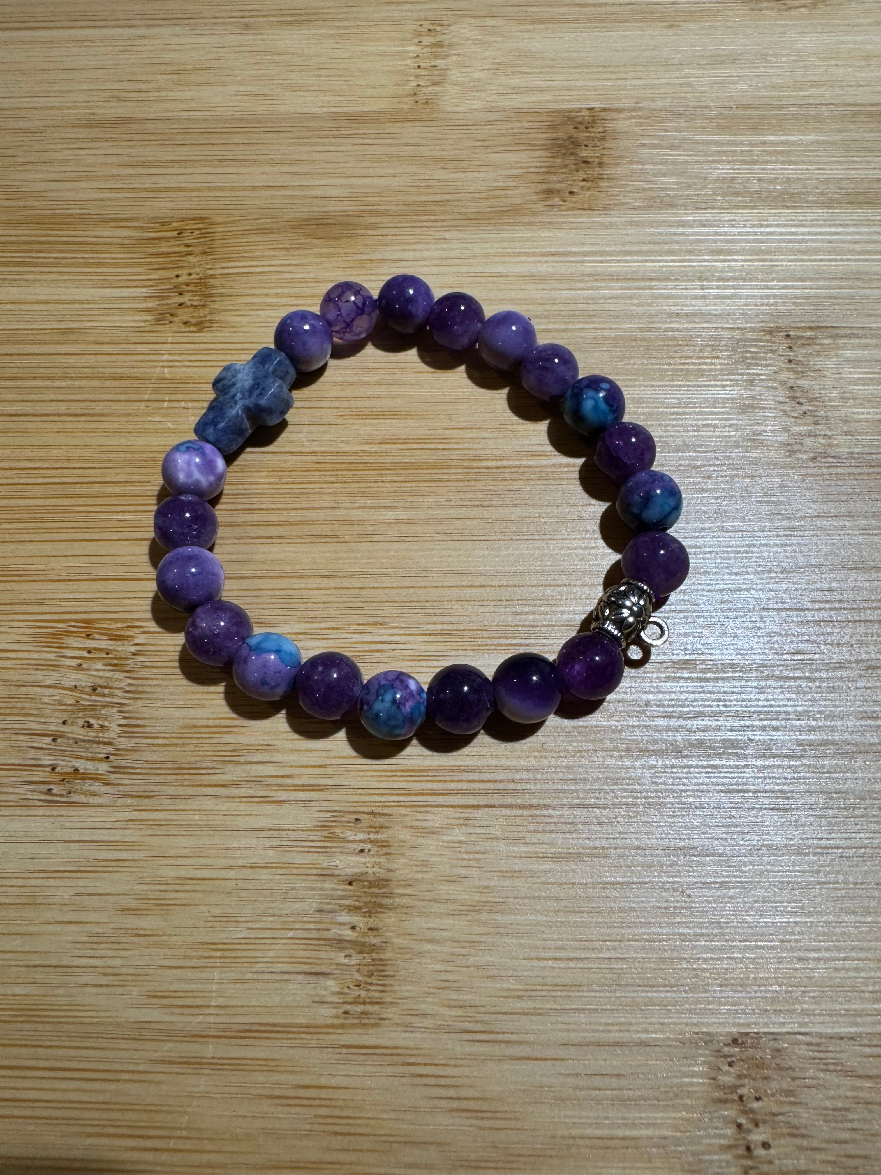 Lavender Amethyst Rosary Bracelet