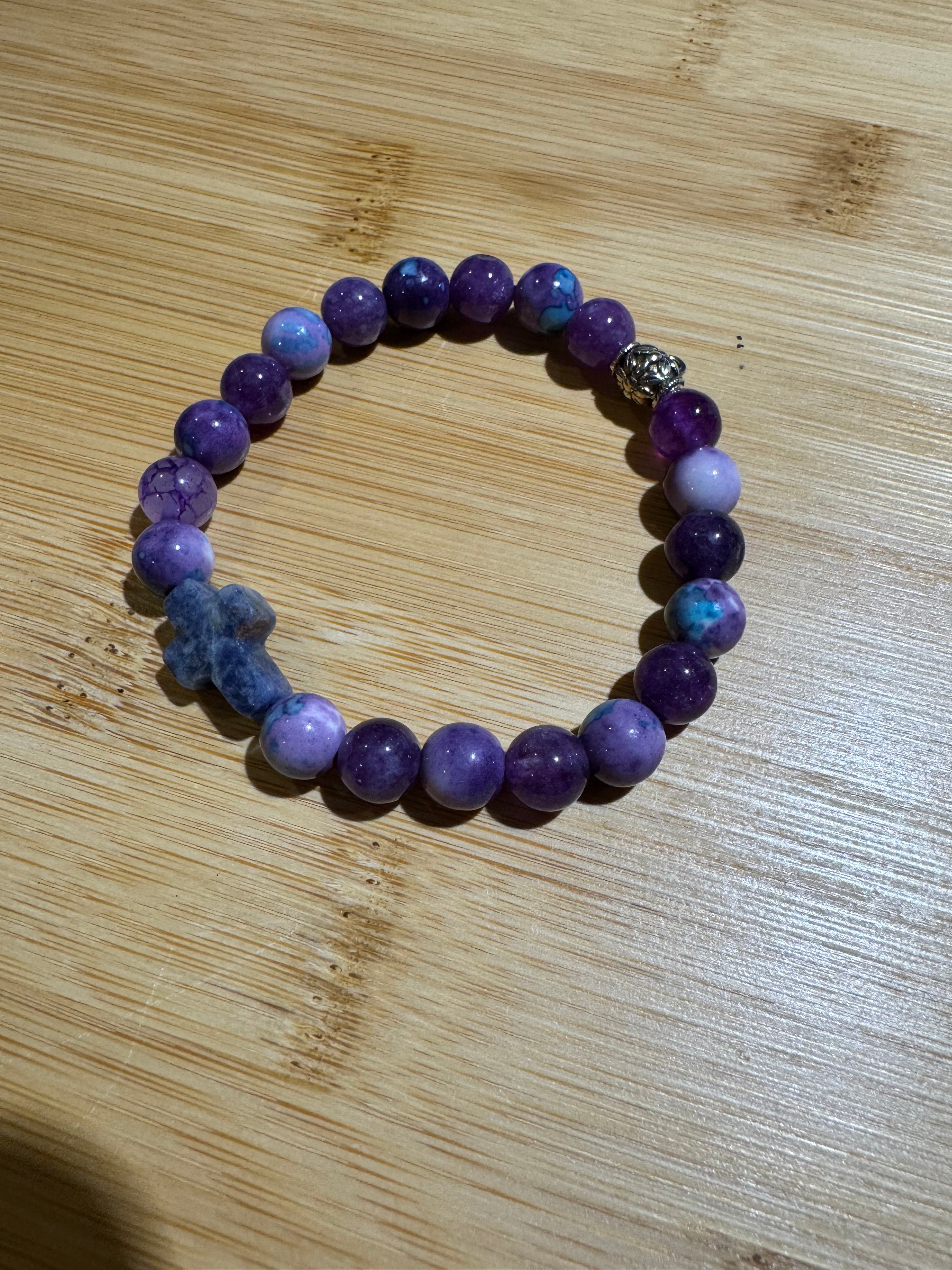Lavender Amethyst Rosary Bracelet