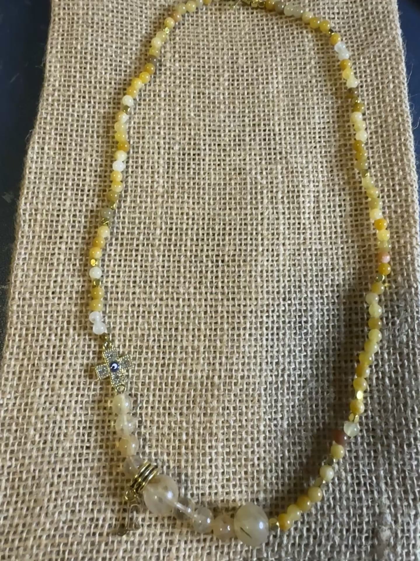 Citrine Beaded Necklace