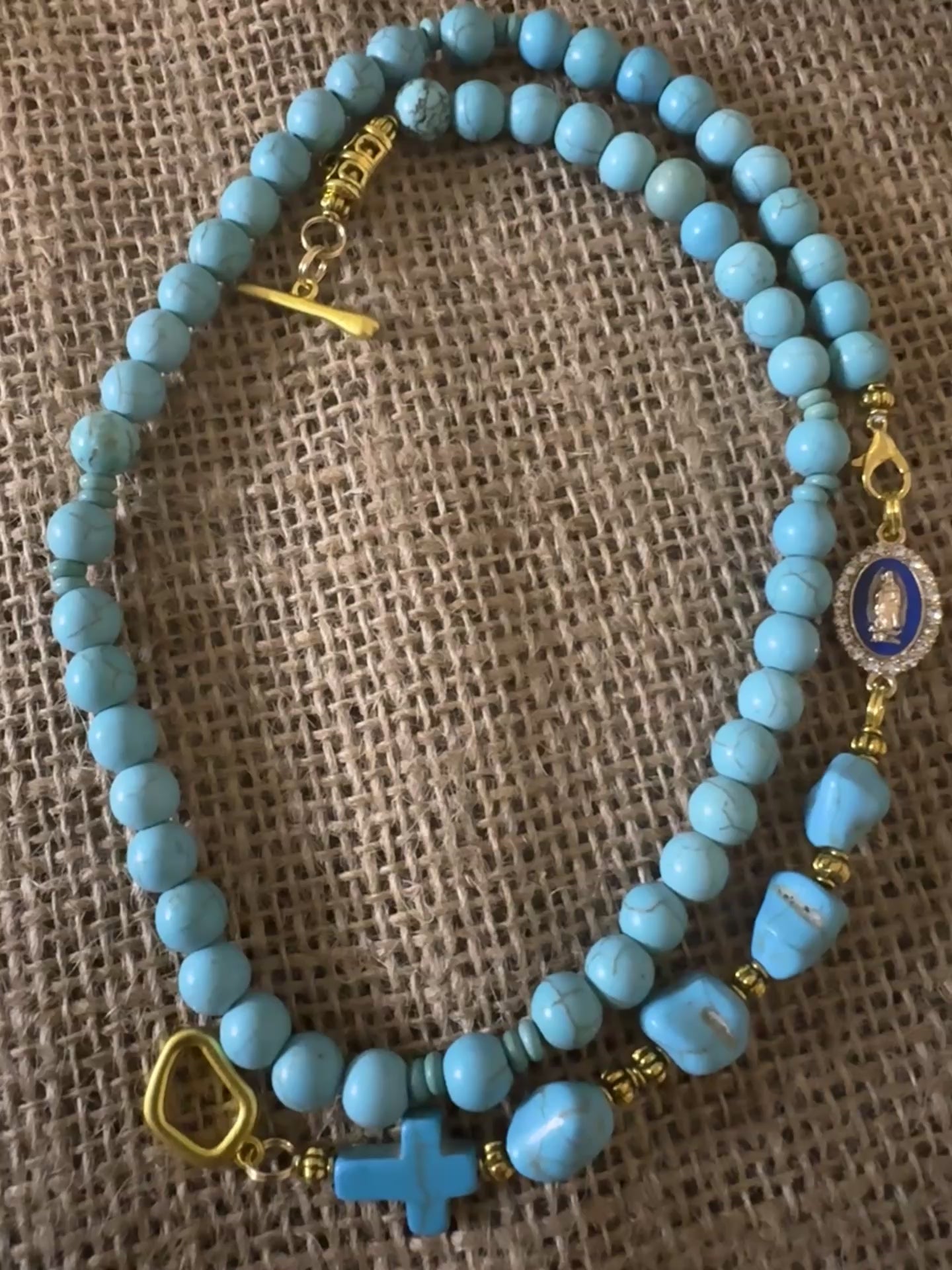 Turquoise Rosary Necklace