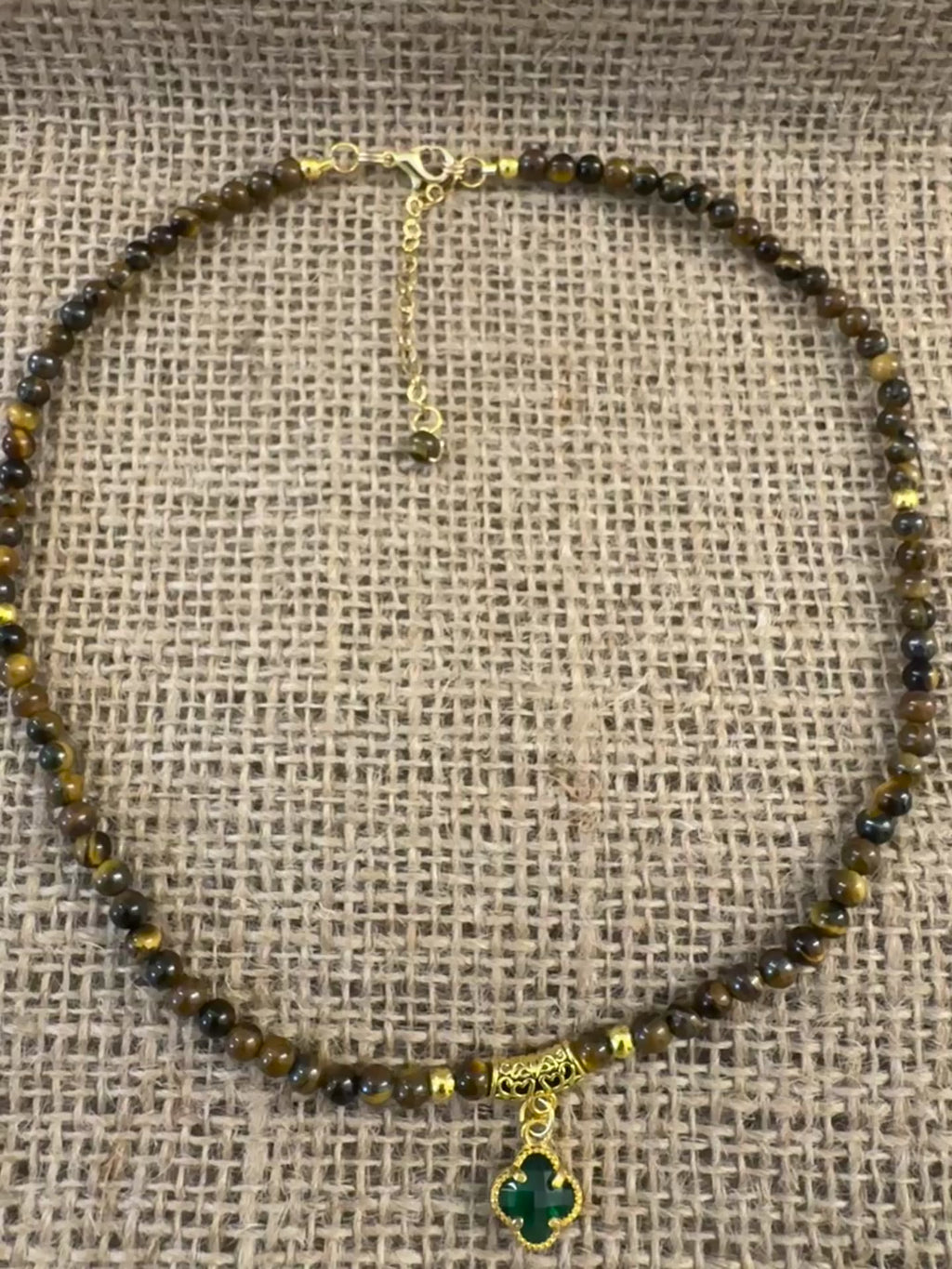 The Tiger's Eye Clover Necklace