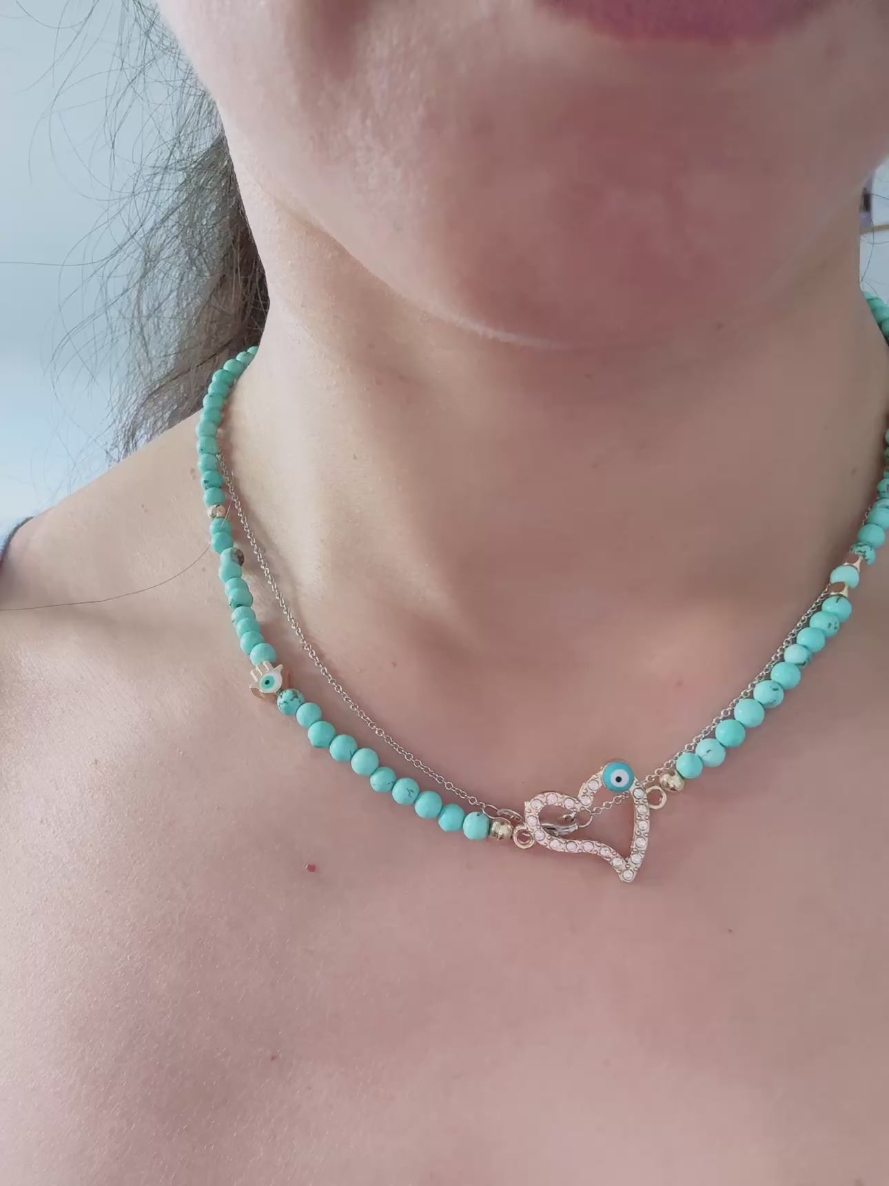 Turquoise Evil Eye Necklace